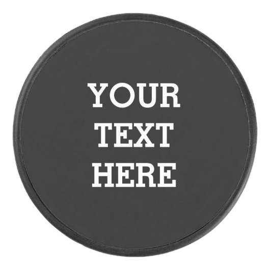 Fügen Sie Ihren eigenen benutzerdefinierten Text h Eishockey Puck (Vorderseite)