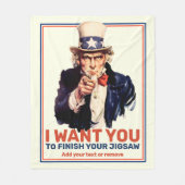 Fügen Sie Ihren eigenen benutzerdefinierten Text h Fleecedecke (Vorderseite)