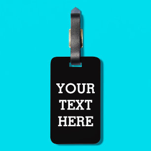 Fügen Sie Ihren eigenen benutzerdefinierten Text h Gepäckanhänger