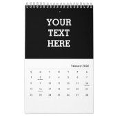Fügen Sie Ihren eigenen benutzerdefinierten Text h Kalender (Feb 2026)