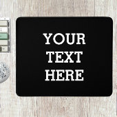 Fügen Sie Ihren eigenen benutzerdefinierten Text h Mousepad