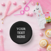 Fügen Sie Ihren eigenen benutzerdefinierten Text h Pappteller (Party)