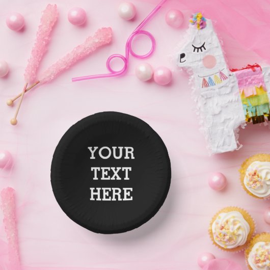 Fügen Sie Ihren eigenen benutzerdefinierten Text h Pappteller (Party)