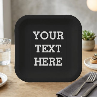 Fügen Sie Ihren eigenen benutzerdefinierten Text h Pappteller