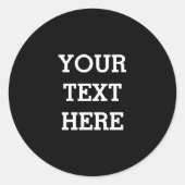 Fügen Sie Ihren eigenen benutzerdefinierten Text h Runder Aufkleber (Vorderseite)