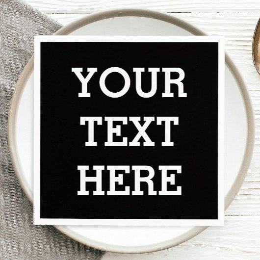 Fügen Sie Ihren eigenen benutzerdefinierten Text h Serviette
