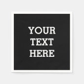 Fügen Sie Ihren eigenen benutzerdefinierten Text h Serviette (Vorderseite)
