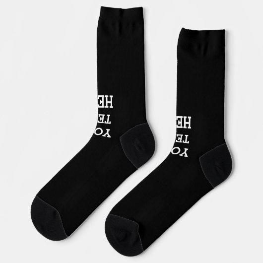 Fügen Sie Ihren eigenen benutzerdefinierten Text h Socken (Linkes Detail)