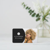 Fügen Sie Ihren eigenen Bild QR Code & Logo Modern Visitenkarte (Stehend Vorderseite)