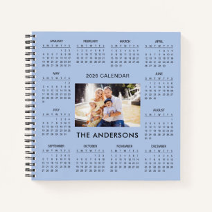 Fügen Sie Ihren eigenen Familienfoto-Kalender 2026 Notizblock