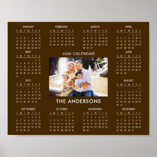 Fügen Sie Ihren eigenen Familienfoto-Kalender 2026 Poster