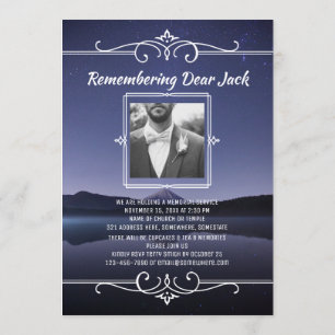 Fügen Sie Ihren eigenen Foto Memorial Service Nigh Einladung