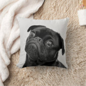Fügen Sie Ihren eigenen Hund Foto lustigen Mops Kissen (Decke)
