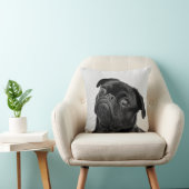 Fügen Sie Ihren eigenen Hund Foto lustigen Mops Kissen (Stuhl )