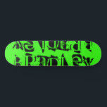 Fügen Sie Ihren eigenen Individuelle Name Personal Skateboard<br><div class="desc">Das Personalisierte Skateboard von Add Your Own Individuelle Name zeichnet sich durch seinen personalisierten Namen in der modernen schwarzen Typografie auf einem einfachen neon-grünen Hintergrund aus. Personalisieren Sie diese, indem Sie den Text in dem dafür vorgesehenen Textfeld bearbeiten. Geben Sie Ihrem Lieblingskateboarder zu Weihnachten, Geburtstag oder Ihrer BESTE FREUNDIN ein...</div>