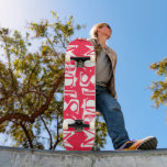 Fügen Sie Ihren eigenen Individuelle Name Personal Skateboard<br><div class="desc">Add Your Own Custom Name Personalized Skateboard feys your personalized name in modern white typography, wir haben einfach neon pink background. Personalize by editing the text in the text box provided. Give a custom made gift, personalized skateboard to your favorite skateboarder for Christmas, birthday or your BFF. Designed by ©Evco...</div>