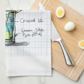 Fügen Sie Ihren eigenen Lieblingsdrink Rezept Bark Geschirrtuch (Viertel Falte)