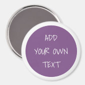Fügen Sie Ihren eigenen lila Textmagneten hinzu Magnet (Vorderseite/Rückseite)