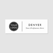 Fügen Sie Ihren eigenen Logo-Namen hinzu Namensschild (Vorderseite)