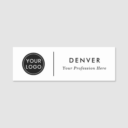 Fügen Sie Ihren eigenen Logo-Namen hinzu Namensschild (Vorderseite)