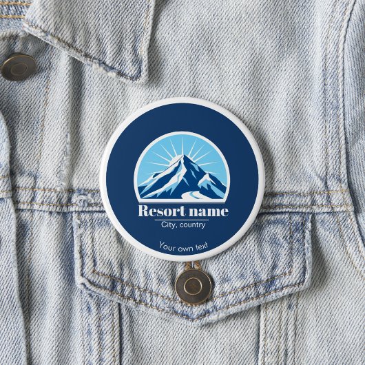 Fügen Sie Ihren eigenen Namen für das Skigebiet hi Button