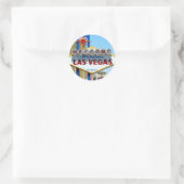 FÜGEN SIE IHREN EIGENEN NAMEN LAS VEGAS Sticker! Runder Aufkleber (Tasche)
