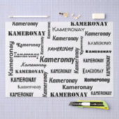 Fügen Sie Ihren eigenen Namen Schwarz und Weiß ben Seidenpapier (Handwerk)