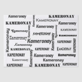 Fügen Sie Ihren eigenen Namen Schwarz und Weiß ben Seidenpapier