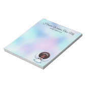 Fügen Sie Ihren eigenen Namen und Ihren Angebotsme Notizblock (Rotiert)