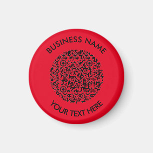 Fügen Sie Ihren eigenen QR Code Scan Minimal Simpl Magnet