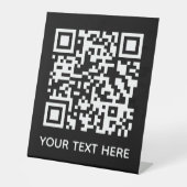 Fügen Sie Ihren eigenen QR Code Text Scan Menü Lin Sockelschild (Vorderseite)