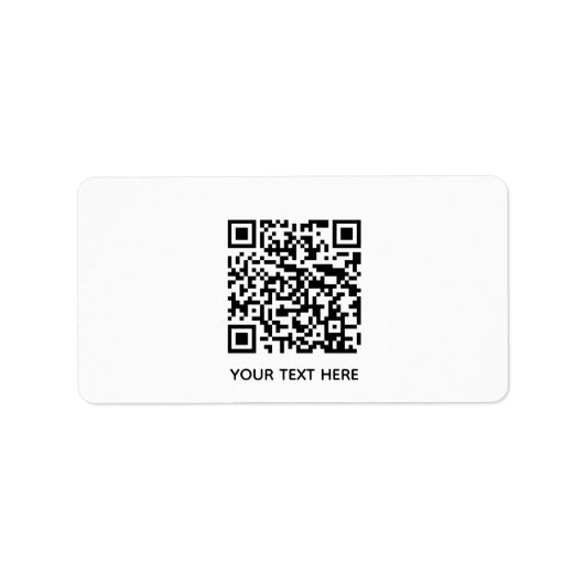 Fügen Sie Ihren eigenen QR Code Text Scan Minimal Adressaufkleber (Vorne)