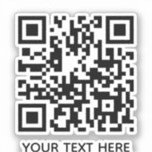 Fügen Sie Ihren eigenen QR Code Text Scan Minimal Aufkleber (Vorderseite)