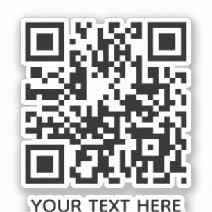 Fügen Sie Ihren eigenen QR Code Text Scan Minimal  Aufkleber