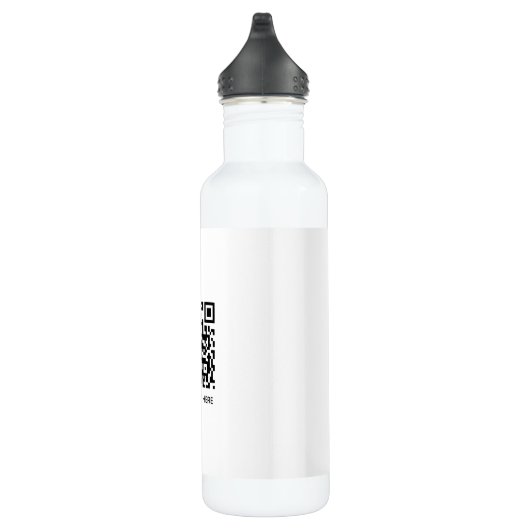 Fügen Sie Ihren eigenen QR Code Text Scan Minimal  Edelstahlflasche (Rechts)