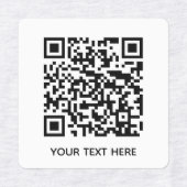 Fügen Sie Ihren eigenen QR Code Text Scan Minimal Etiketten (Design 2)