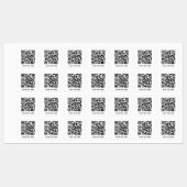 Fügen Sie Ihren eigenen QR Code Text Scan Minimal Etiketten (Blatt)