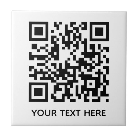 Fügen Sie Ihren eigenen QR Code Text Scan Minimal Fliese (Vorderseite)