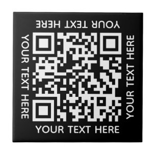 Fügen Sie Ihren eigenen QR Code Text Scan Minimal  Fliese