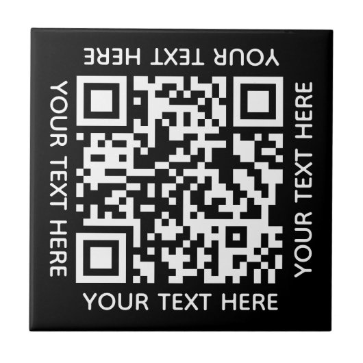 Fügen Sie Ihren eigenen QR Code Text Scan Minimal  Fliese (Vorderseite)