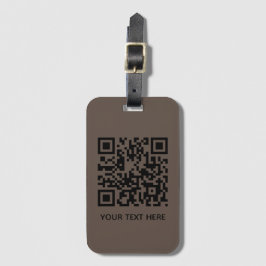 Fügen Sie Ihren eigenen QR Code Text Scan Minimal  Gepäckanhänger