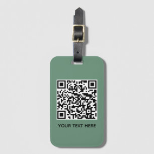 Fügen Sie Ihren eigenen QR Code Text Scan Minimal Gepäckanhänger