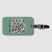 Fügen Sie Ihren eigenen QR Code Text Scan Minimal  Gepäckanhänger (Vorderseite (Horizontal))