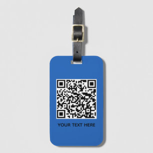 Fügen Sie Ihren eigenen QR Code Text Scan Minimal  Gepäckanhänger