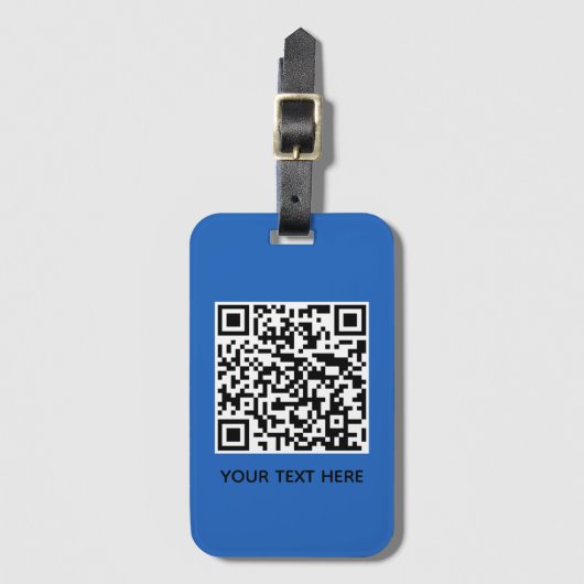Fügen Sie Ihren eigenen QR Code Text Scan Minimal  Gepäckanhänger (Vorderseite Vertikal)