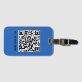 Fügen Sie Ihren eigenen QR Code Text Scan Minimal  Gepäckanhänger (Vorderseite (Horizontal))