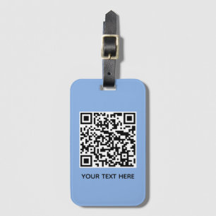 Fügen Sie Ihren eigenen QR Code Text Scan Minimal Gepäckanhänger