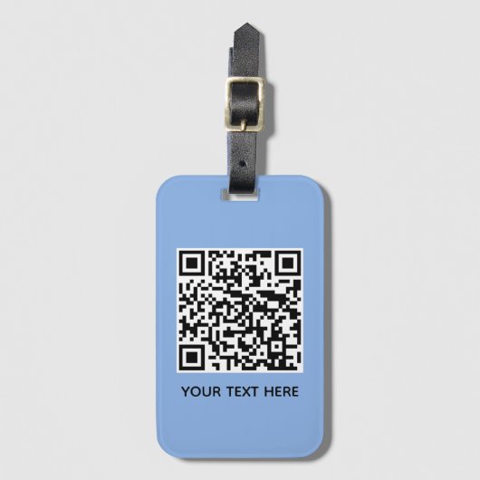 Fügen Sie Ihren eigenen QR Code Text Scan Minimal Gepäckanhänger (Vorderseite Vertikal)
