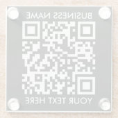 Fügen Sie Ihren eigenen QR Code Text Scan Minimal Glasuntersetzer (Rückseite)