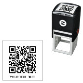 Fügen Sie Ihren eigenen QR Code Text Scan Minimal  Permastempel (Beispiel)